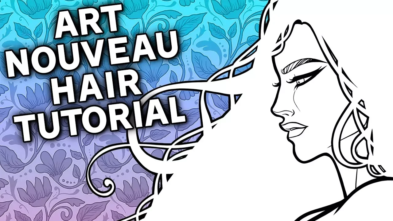 How to Draw & Ink Art Nouveau Hair • Tutorial