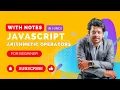 JavaScript Tutorial Arithmetic Operators For Beginners 2023 - Hindi