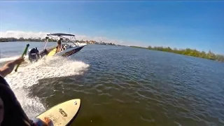 SCURFING BEHIND A 16′ WHALER