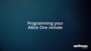 Altice One Programming Your Altice One Remote