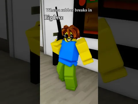 When a robber breaks in 💀💀 #roblox #brookhaven #shorts