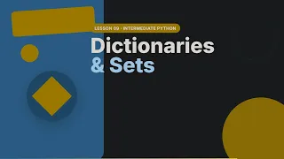 Python Tutorial for Beginners - Dictionaries Sets in Python Key-Value Pairs Explained