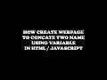 concat two string using