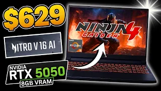 Acer Nitro V16 AI Ryzen 5 240 RTX 5050 Gaming Test Ninja Gaiden 4 