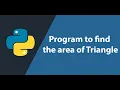 Python Bangla Tutorial for Beginners Area of Triangle Python Program