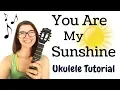 Download Lagu BEGINNING, EASY Ukulele Tutorial - You Are My Sunshine