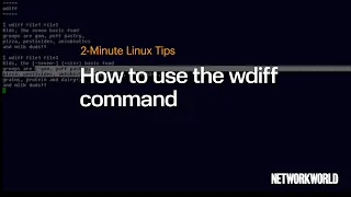 How to use the w diff command