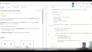 Shortest Path In Binary Matrix Coding BFS Leet Code