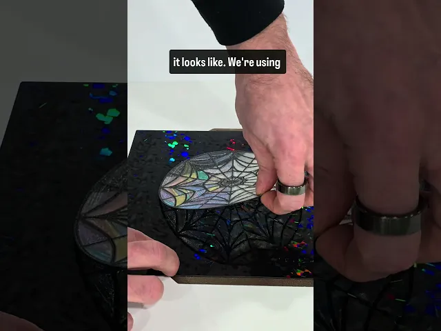 Wednesday Addams inspired stained glass/textile video thumbnail