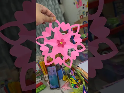 how to make paper flower craft for kids #handmade #trending #papercraft #craftyhome #kidscraft
