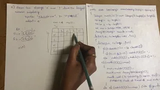 Find the length of the longest common substring between two strings x and y