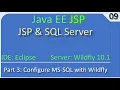 JSP Wildfly and Database Part 3 - Configure Wildfly for MS-SQL JavaEE JSP Tutorial