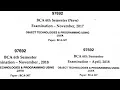 BCA 6th SEM Object technologies and programming using java exam paper 2017 with 2018