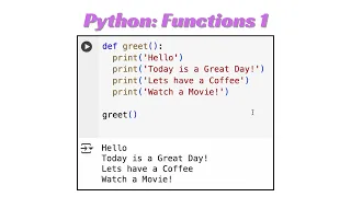 Python Lesson 35 Functions 1