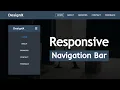 Responsive Navigation Menu Bar using HTML CSS JavaScript