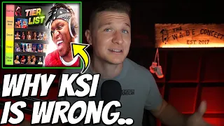 KSI s YouTube BOXING Tier List Is WRONG Here s Why l W A D E Concept BREAKDOWN