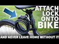 How to Mount Bike Lock Holder - Install and Attach Combination Cable Lock to Prevent Bike Theft