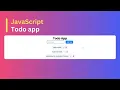 How to create Todo app using HTML CSS JavaScript