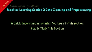 Machine Learning Section 2 Data Cleaning and Preprocessing Lesson 15 Machine Learning