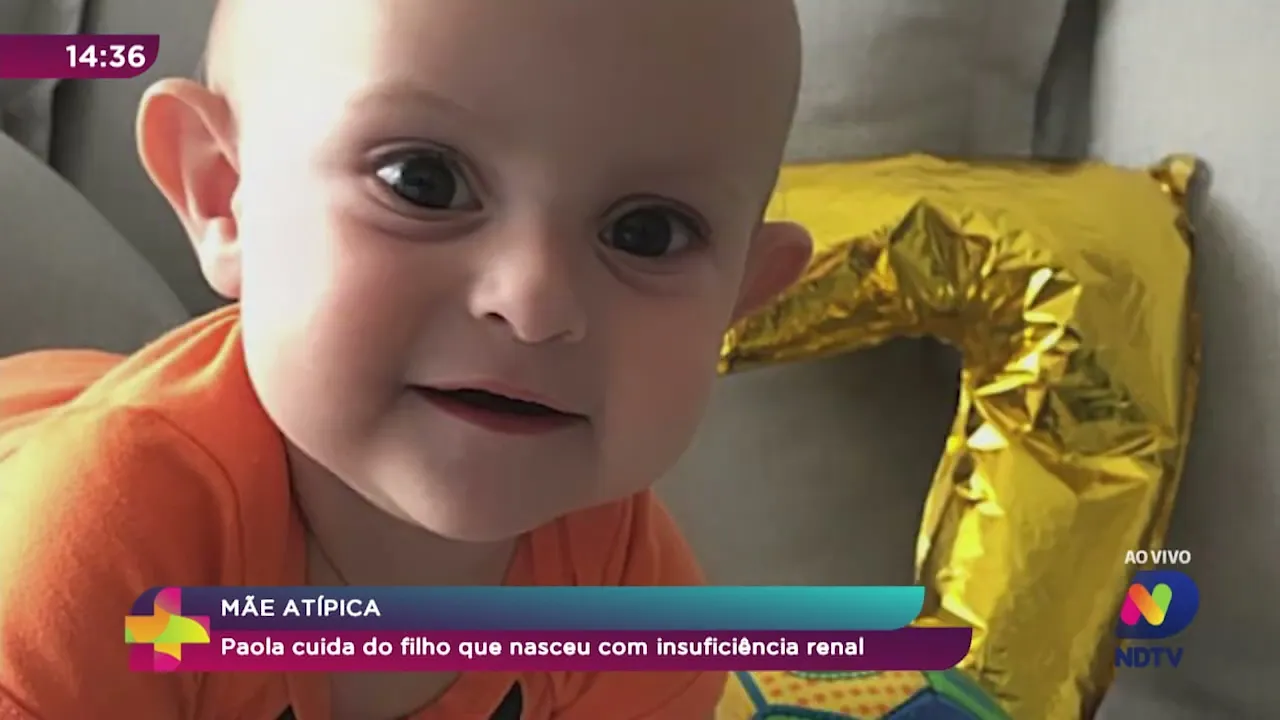 Mãe atípica: Paola cuida do filho que nasceu com insuficiência renal