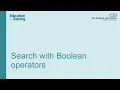 Search with Boolean operators