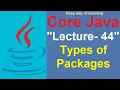 Types of Packages How to create packages Core java tutorial for beginners Lecture - 44 in