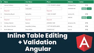 Inline Table Editing with Validation In Angular Angular Tutorial