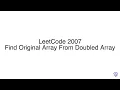 LeetCode 2007 Find Original Array From Doubled Array