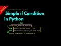 Simple if Condition in Python Lesson 34 Python For Beginners