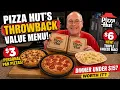 Pizza Hut s NEW Throwback Value Menu 3 Personal Pizzas Triple Cheese Mac Review