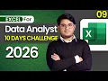Excel for Data Analyst Excel Full Course 2026 Day 9 Excel for Beginners 2026