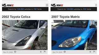 Antelope Pick-N-Pull Celica Matrix junk yard parts hunt 21
