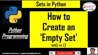 How to Create an Empty Set Python Tutorial for Beginners