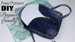 DIY Popular Design Backpack from Denim Cloth Making at home