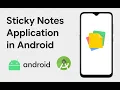 Sticky Notes App in Android Studio Java Notes App Tutorial Android Development Project