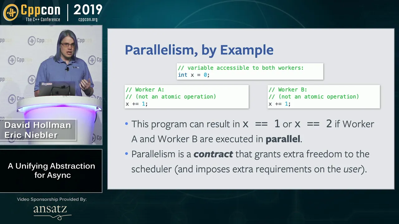CppCon 2019: Eric Niebler, Daisy Hollman “A Unifying Abstraction for Async in C++”