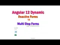Angular 12 Dynamic Reactive Forms Multistep Forms in Angular Angular Reactive Forms with Testycodeiz