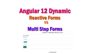 Angular 12 Dynamic Reactive Forms Multistep Forms in Angular Angular Reactive Forms with Testycodeiz