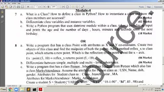 Python Application Programming - Module 4 VTU Question Paper Solving