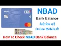 How to check nbad bank balance dubai NBAD balance enquiry