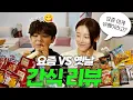 Junjae and I reviewed old snacks vs new snacks