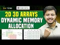 Lecture 50 Dynamic Memory Allocation of 2D and 3D Arrays in C