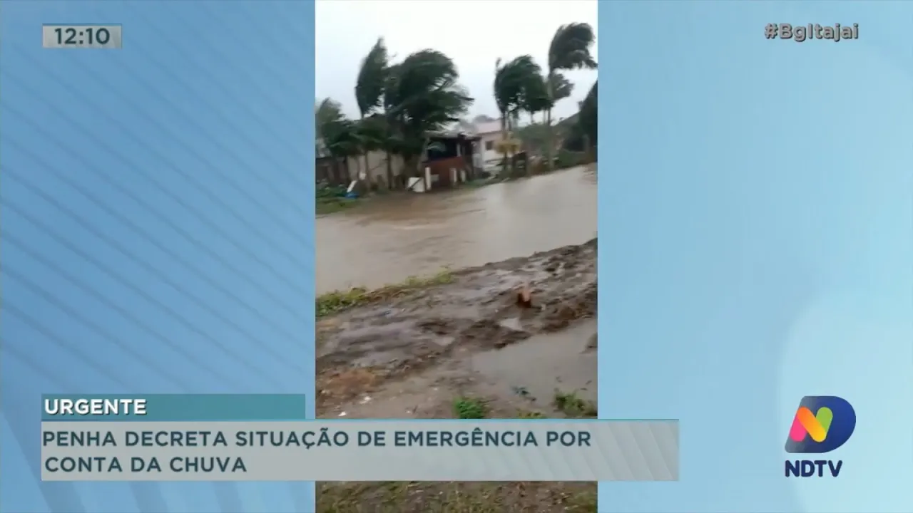 Confira estragos das chuvas em Balneário Piçarras, Barra Velha e Penha