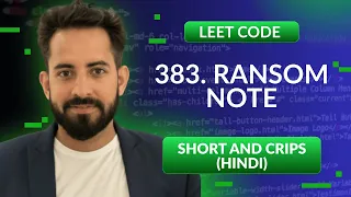 Leetcode 383 Ransom Note Hindi Python Leetcode Optimized way
