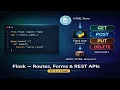 P1 3 2 Flask Routes Templates Forms REST APIs