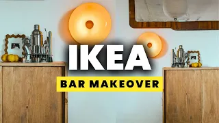 DIY BAR WITH IKEA IVAR IKEA BAR MAKEOVER