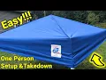 E-Z UP Canopy One Person Setup and Takedown Highlights