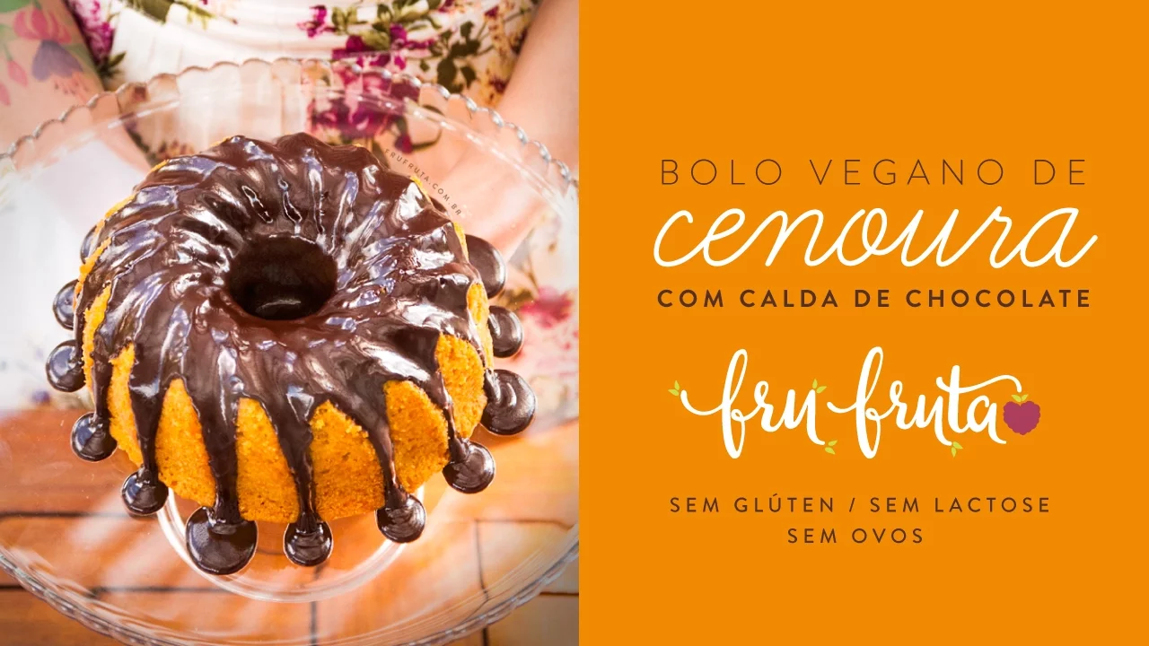 BOLO VULCÃO de CENOURA VEGANO (Sem Lactose/Sem Ovo) - Episódio 270 - Receitas da Mussinha. 