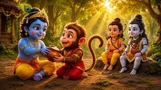 रहस्यमयी स्वर्णिम घड़ा | बालकृष्ण, बालराम, बालमहादेव और बाल हनुमान की अद्भुत बाल-लीला | SanatanPanth