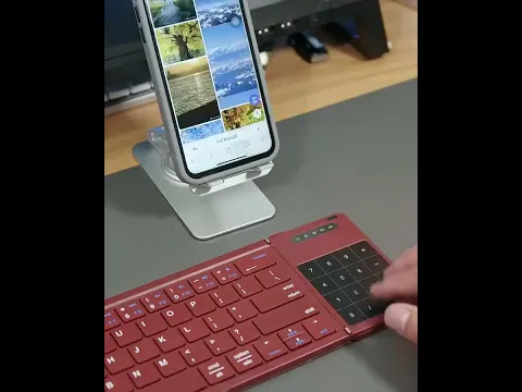 ▶️ Product Link in Bio ( # 2618 ) - Wireless Portable Slim Smart Tri-Fold Bluetooth Keyboard